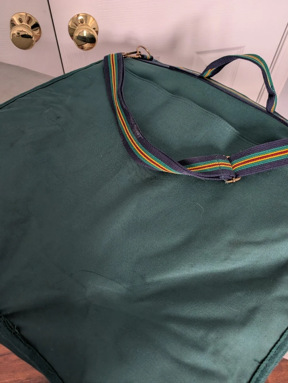 Vintage Ralph Lauren Dark Green Garment Bag With Chain/Hook Rare!